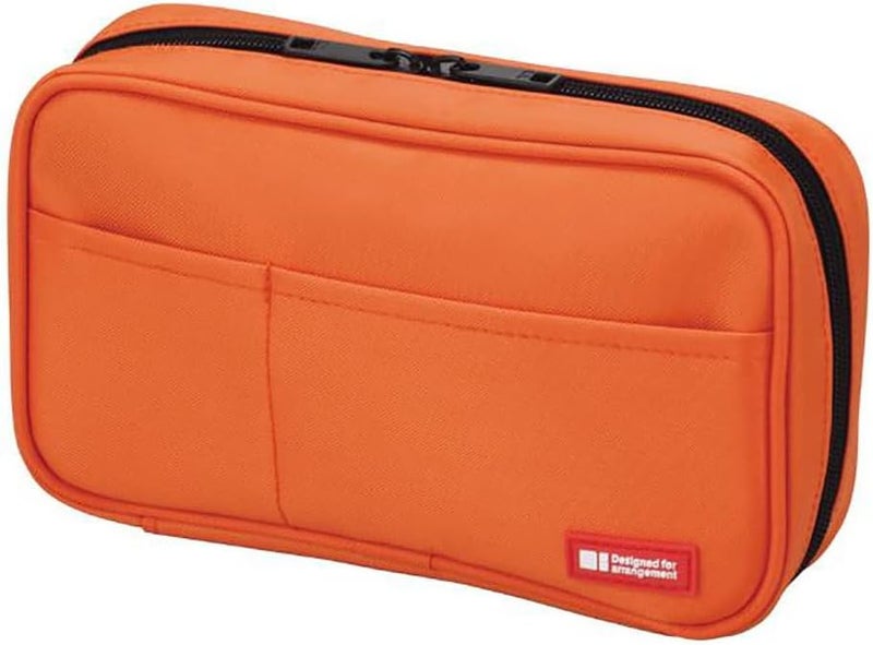 LIHITLAB LIHIT LAB Double Zipper Pencil Case - Orange - Image 1
